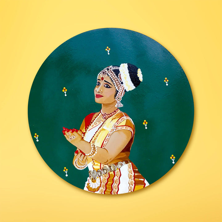 Handpainted Mohiniattam on MDF