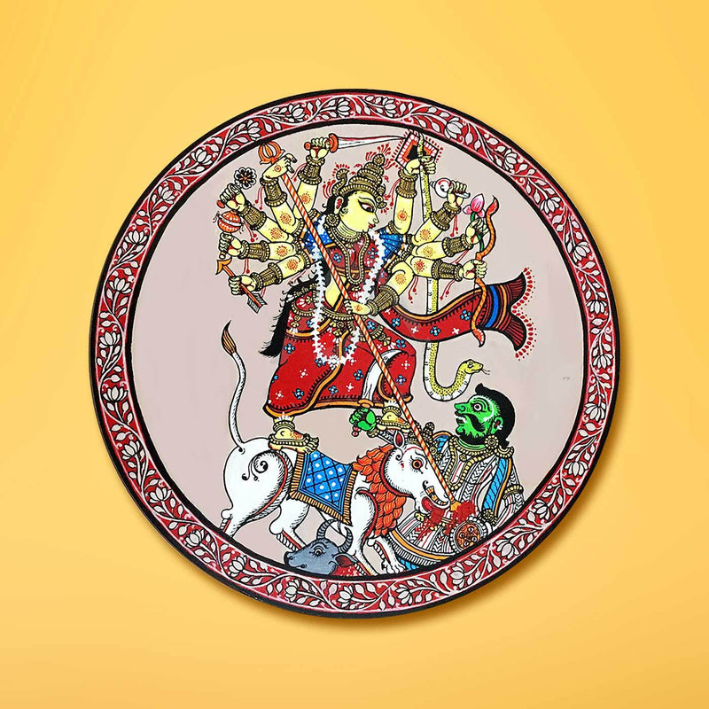 Handpainted Devi Durga on MDF