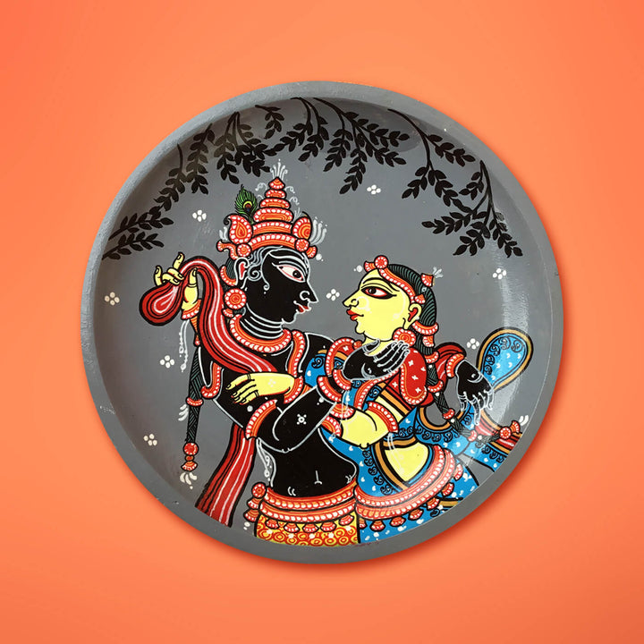 Handpainted Krishna Leela Wall Decor
