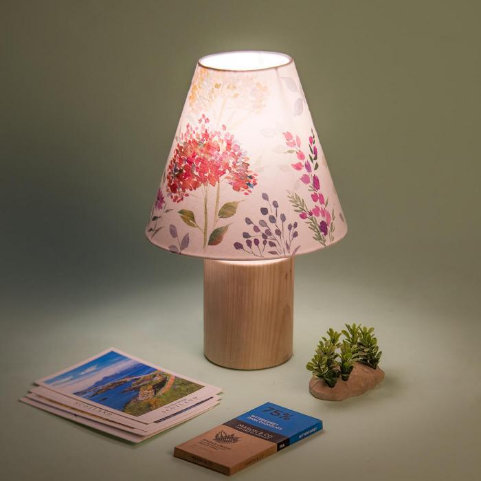 Handpainted Conical Tabletop Lamp