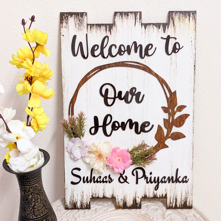Floral Wreath Nameboard