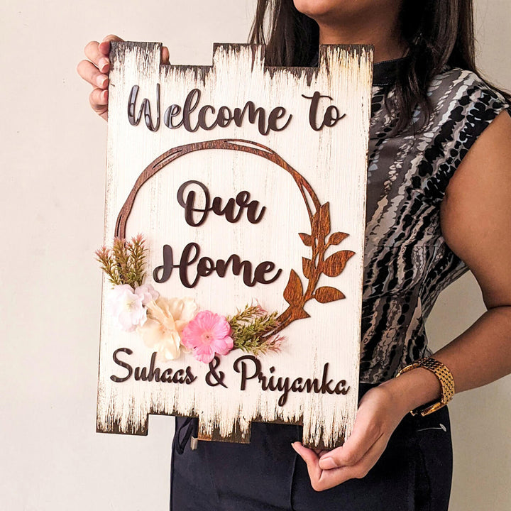Floral Wreath Nameboard