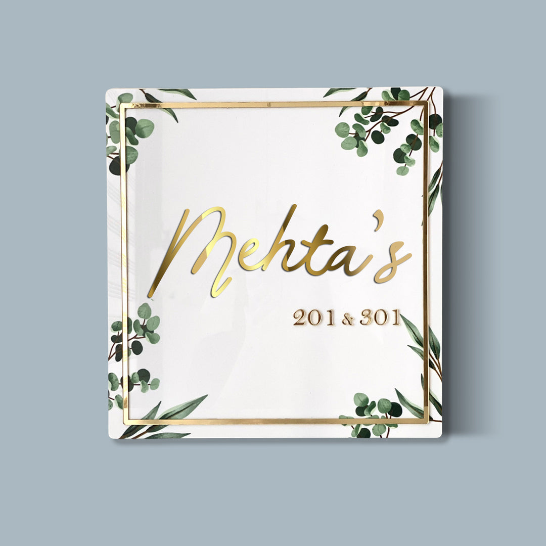 Personalised Acrylic Classy Square Nameplate