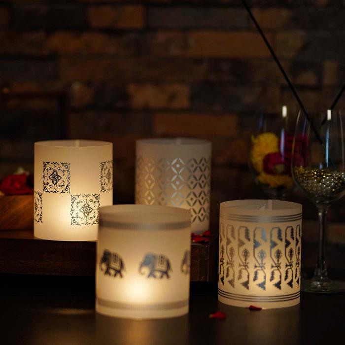 Silver Tealight Covers - Set Of 4 - Zwende