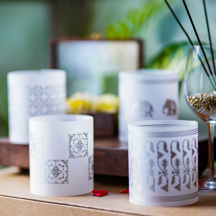Silver Tealight Covers - Set Of 4 - Zwende