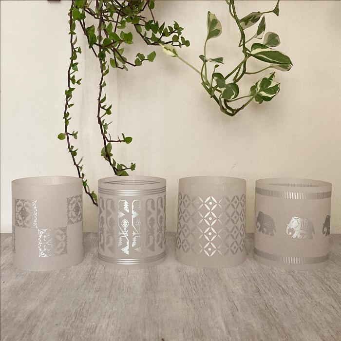 Silver Tealight Covers - Set Of 4