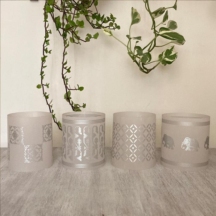 Silver Tealight Covers - Set Of 4 - Zwende