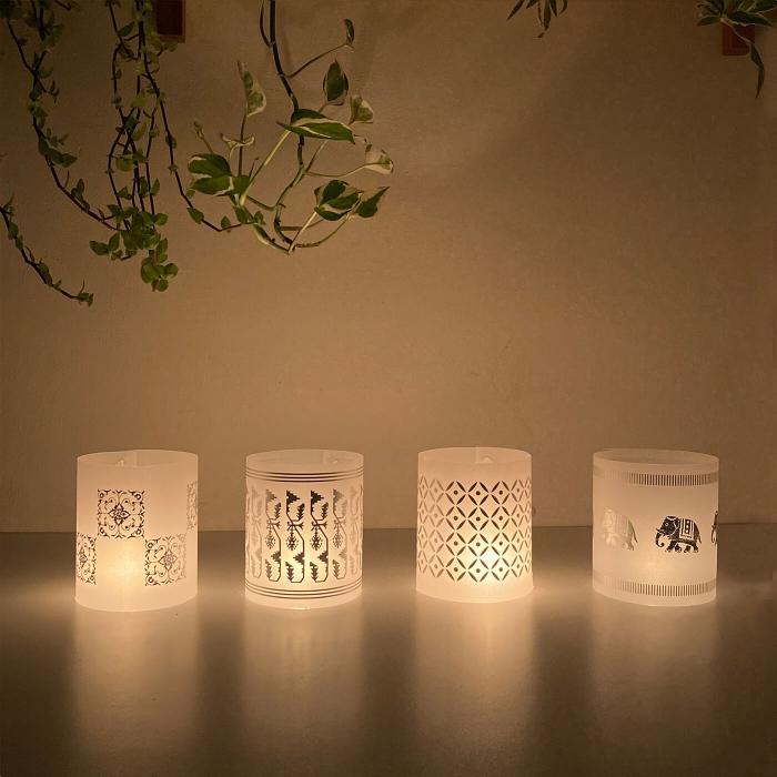Silver Tealight Covers - Set Of 4 - Zwende