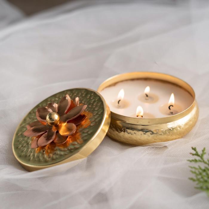 Gold Multi-wick Tart Scented Candle - Mocha Coffee