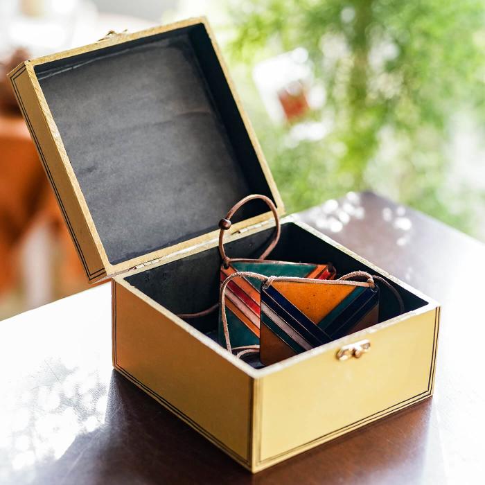 Square Organizer Box - Gond Art