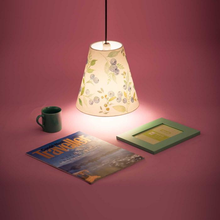 Hand-painted Hanging Cone Lamp