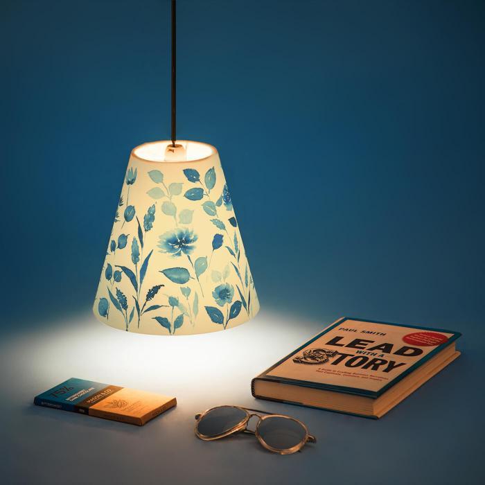 Hand-painted Hanging Cone Lamp