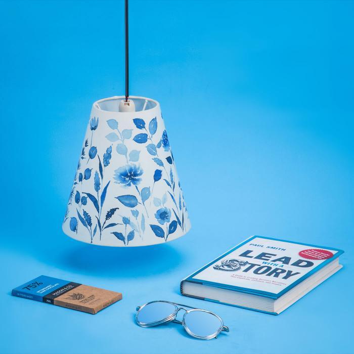 Hand-painted Hanging Cone Lamp