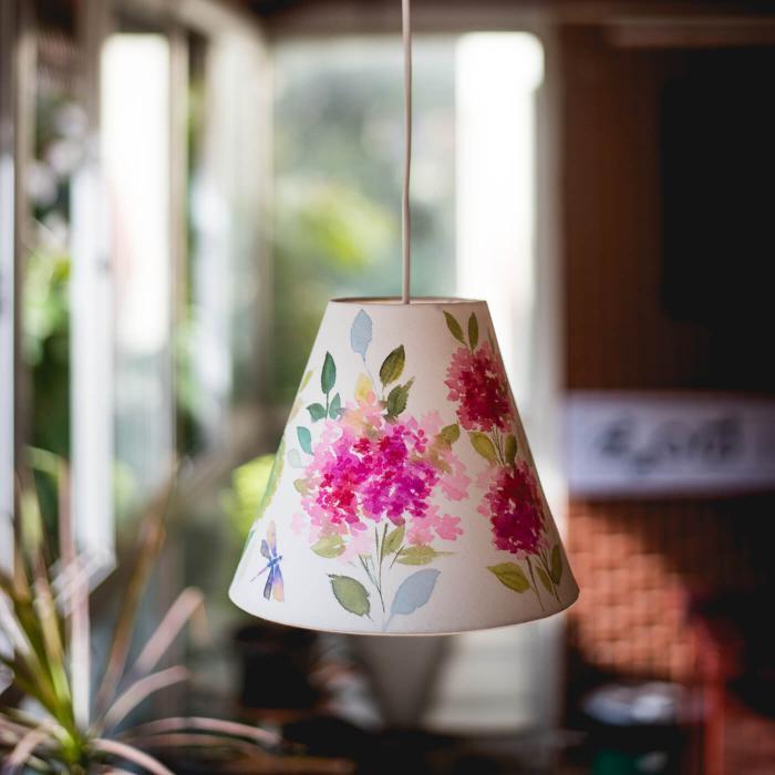 Hand-painted Hanging Cone Lamp