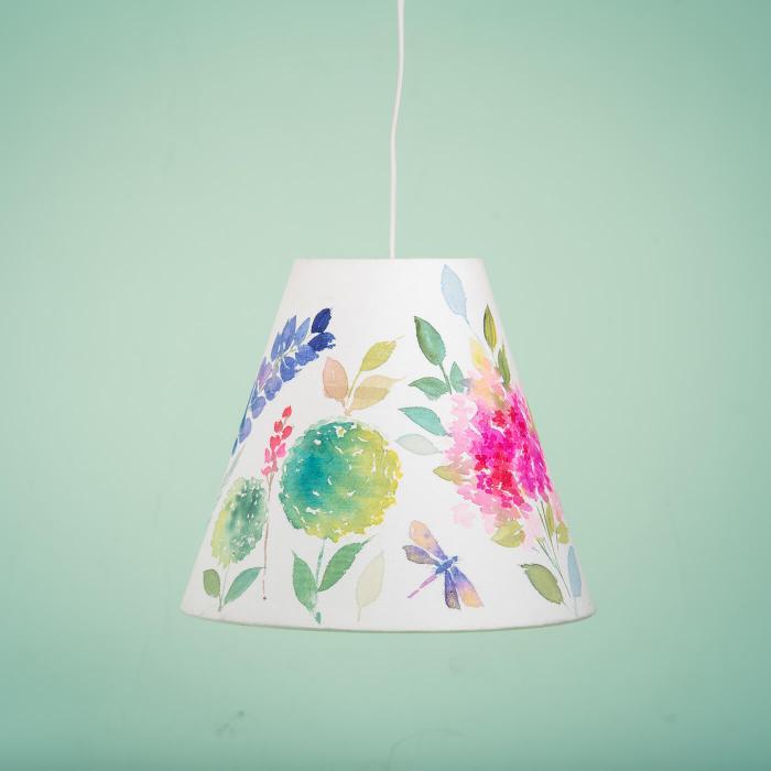 Hand-painted Hanging Cone Lamp