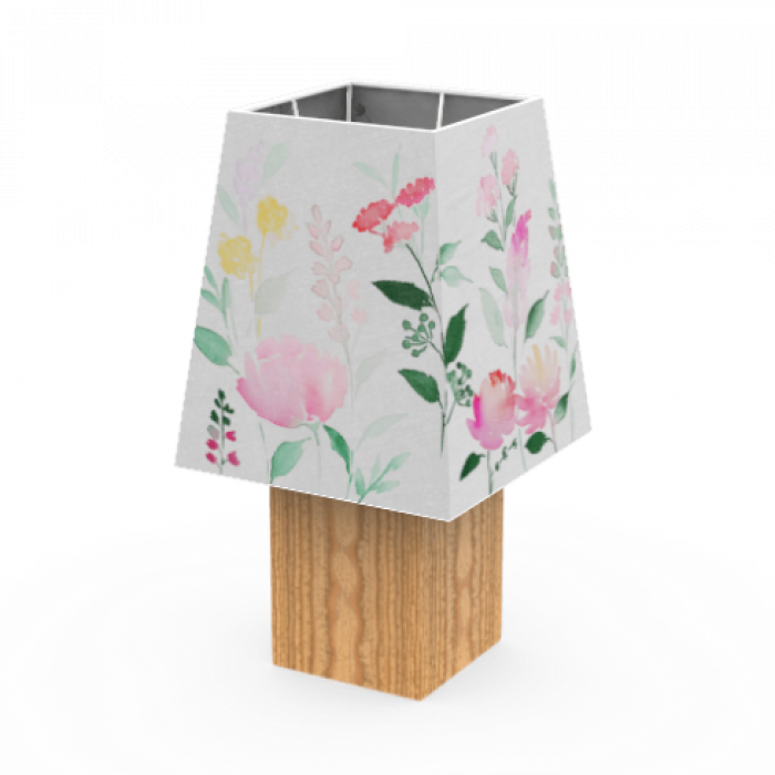 Handpainted Pink Floral Lampshade