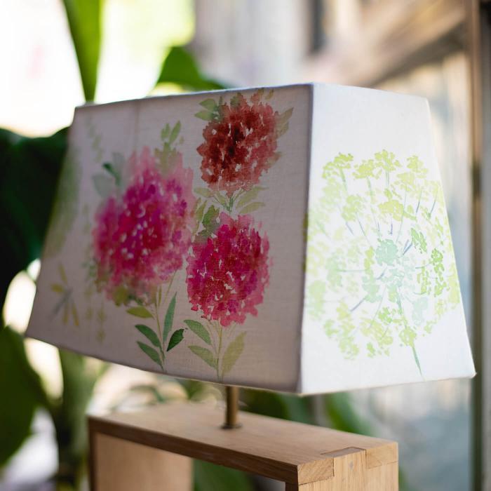 Handpainted Rectangular Empire Lamp