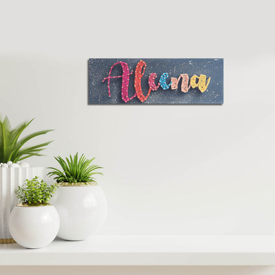 Colourful Personalised String Art Name Plate