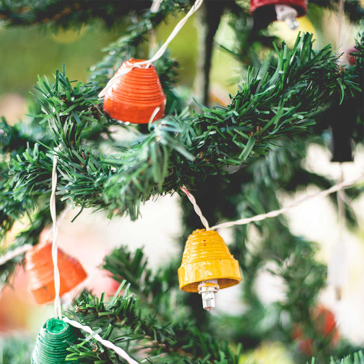 Upcycled Newspaper Indian Fairy Lights - Multicolour