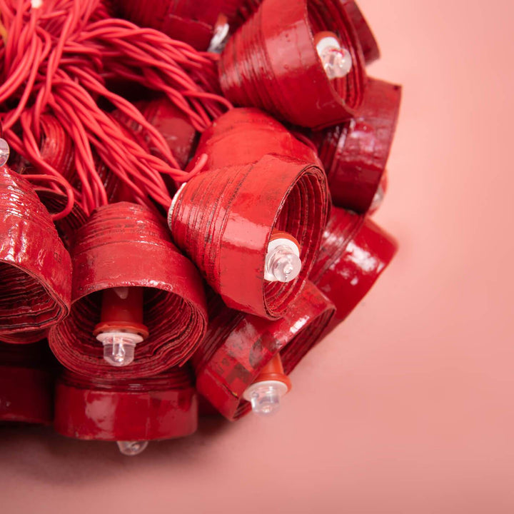 Upcycled Newspaper Indian Fairy Lights - Multicolour
