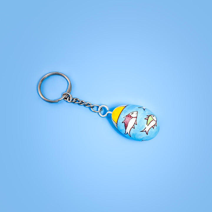 Paper Mache Keychain - Fish