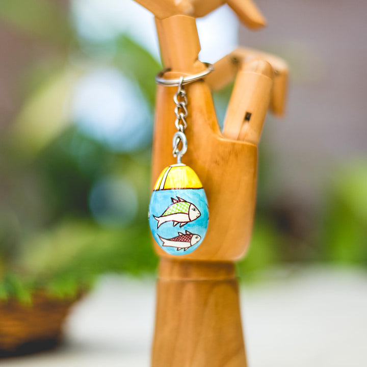 Paper Mache Keychain - Fish