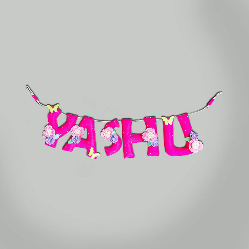Hand-stitched Felt Name Bunting For Girls