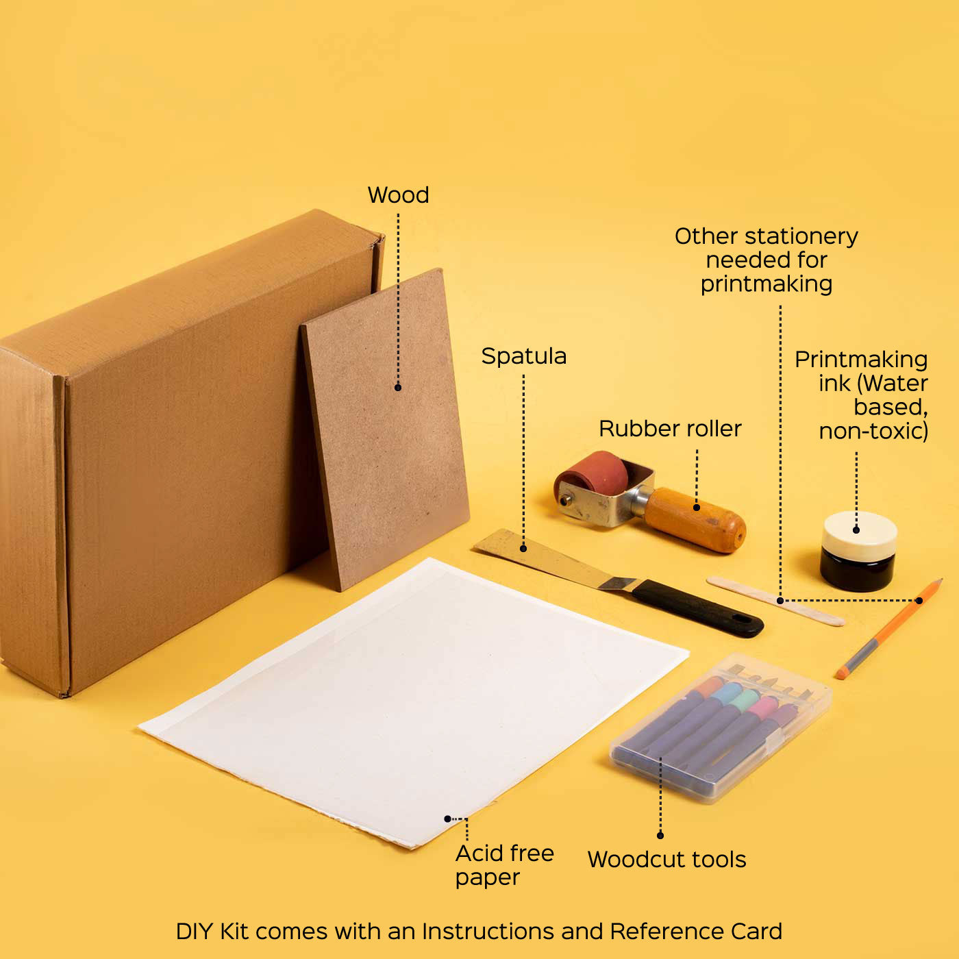 Buy Woodcut Print Making DIY Kit Online On Zwende