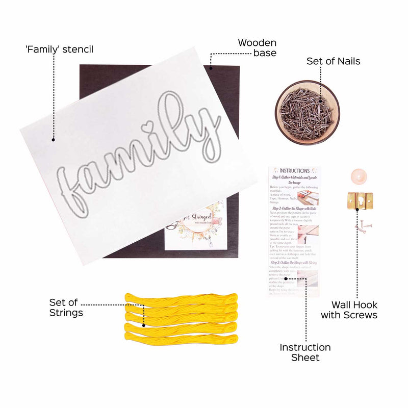 String Art DIY Kit - Family