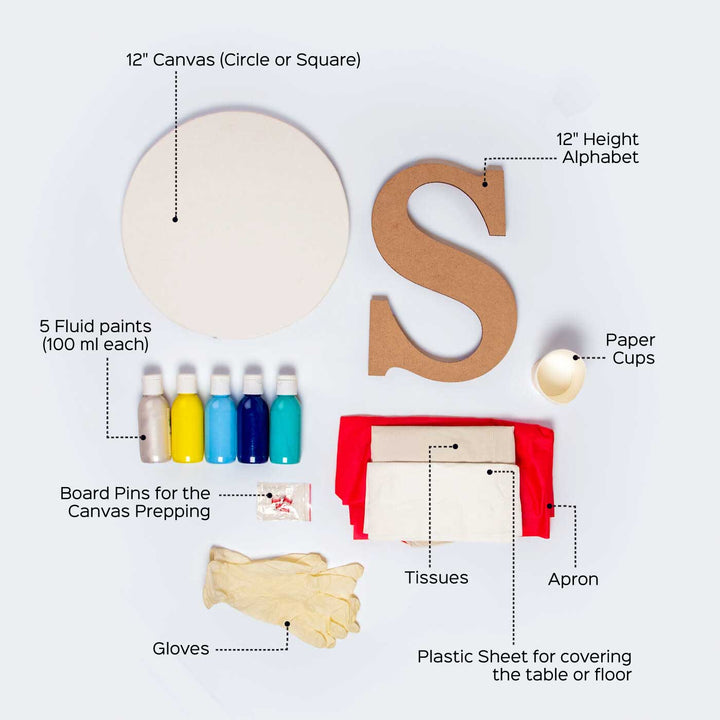 Acrylic Pour Personalized Letter - All Inclusive DIY Kit