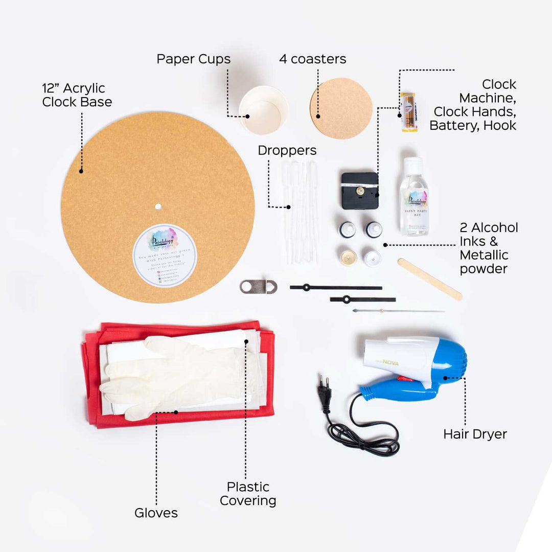 All-you-need Alcohol Inks DIY Kit - Circle