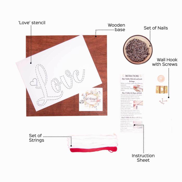 String Art DIY Kit - Love - Zwende