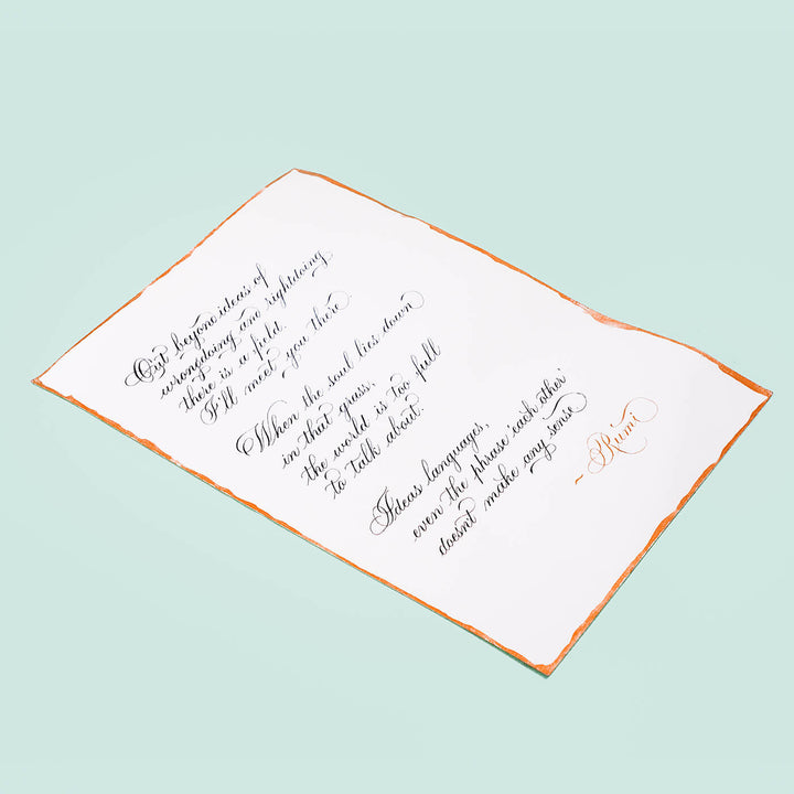 Handwritten Calligraphy Letter - Zwende