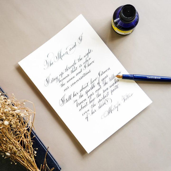 White Handwritten Calligraphy Letter