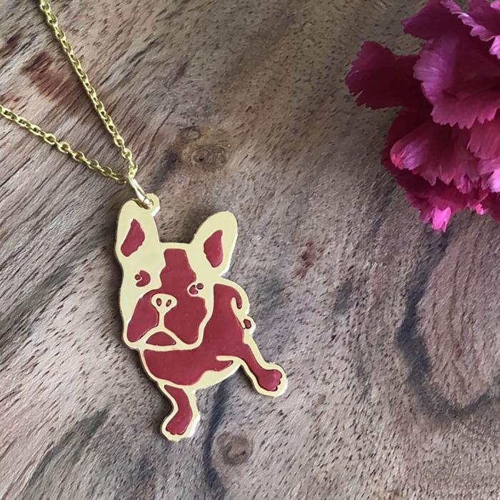 Frenchie Pendant - Orange