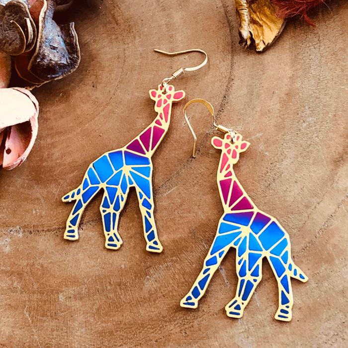 Savannah Grazers Pink and Blue Earrings