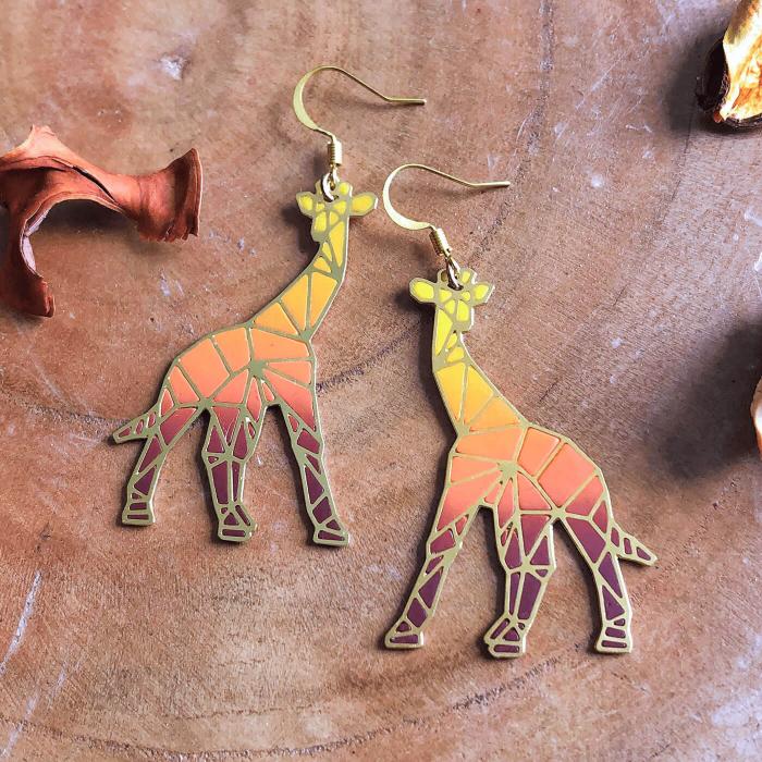 Savannah Grazers Yellow and Orange Earrings