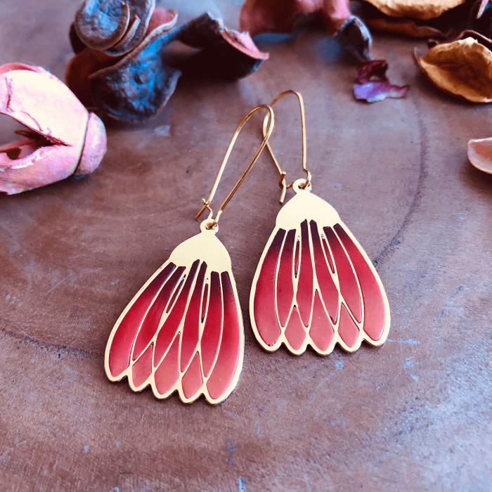 Spring Bloom Red Earrings