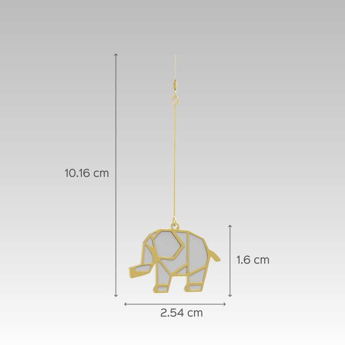 Ivory & Trunk Earrings - Grey