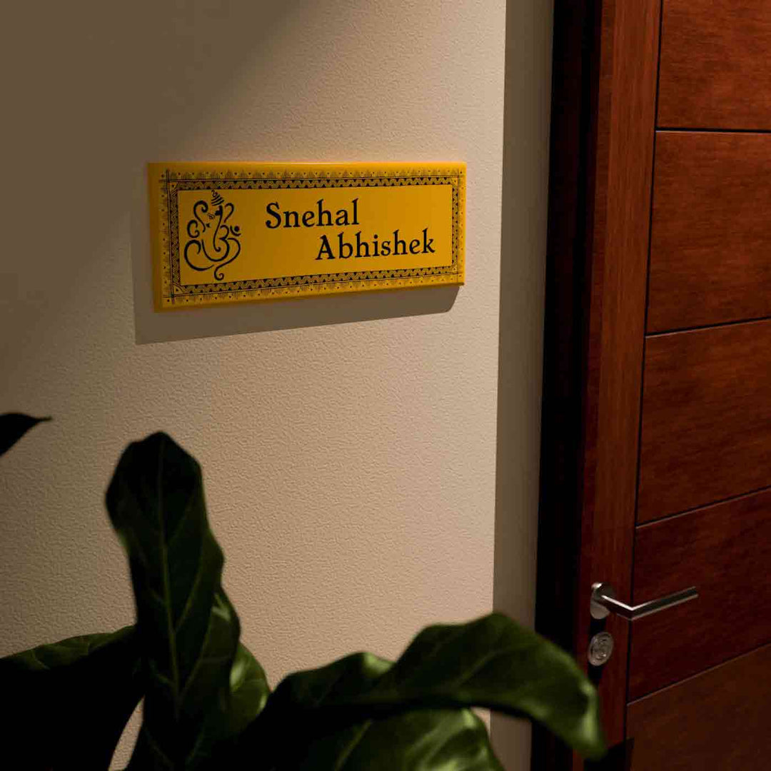 Aipan Art Name Board