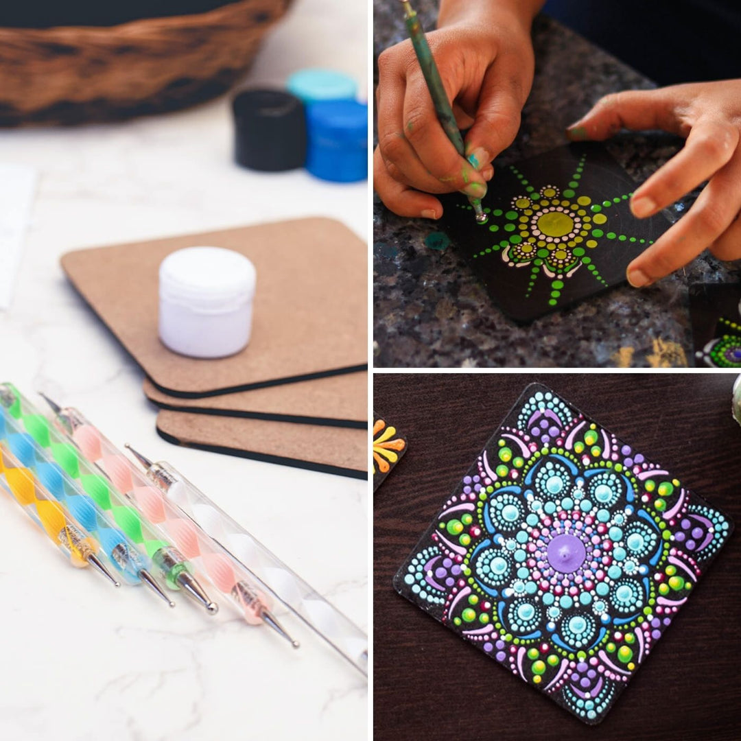 Dot Art Coasters - All Inclusive DIY Kit