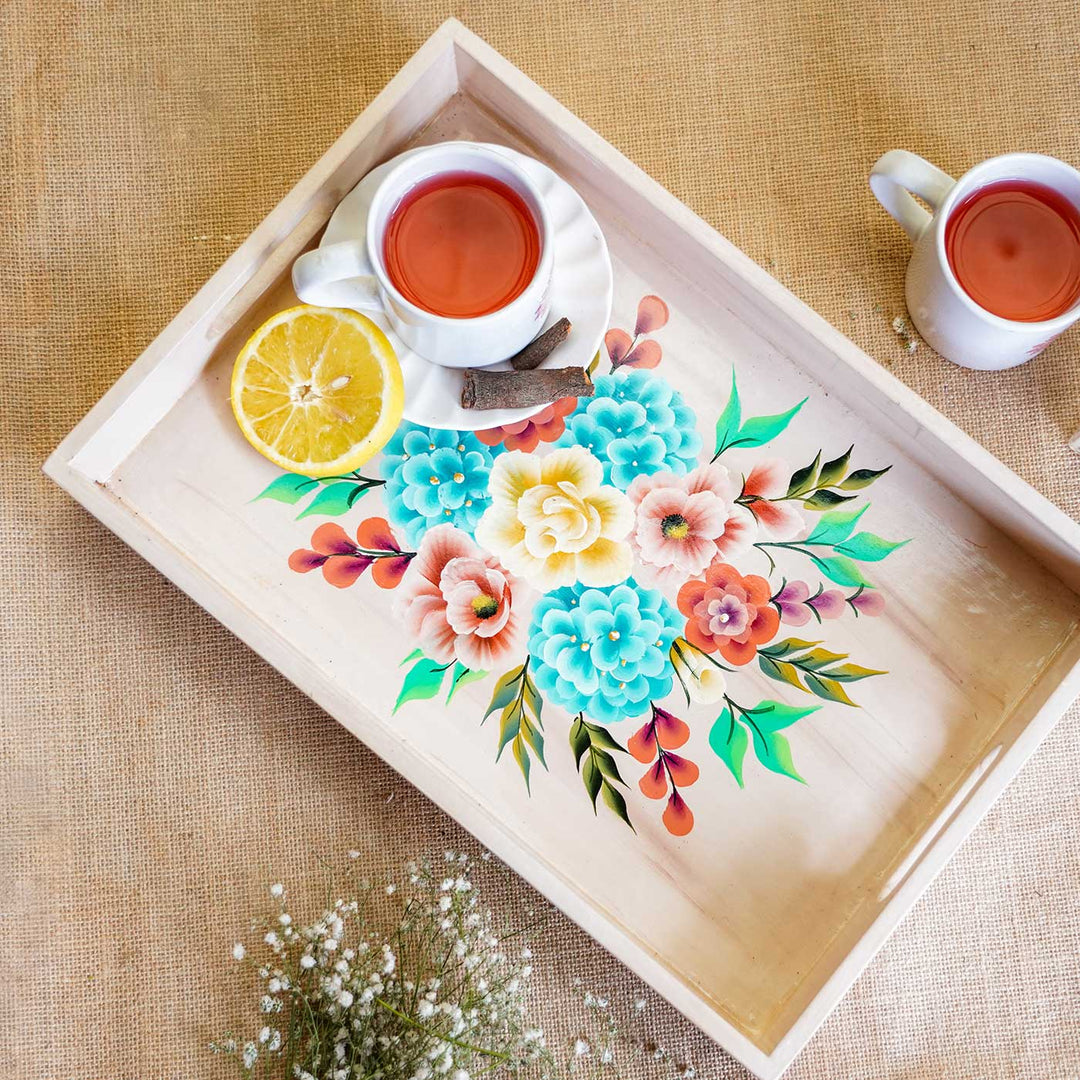 One Stroke Art Tray - Multicolor Florals - Zwende