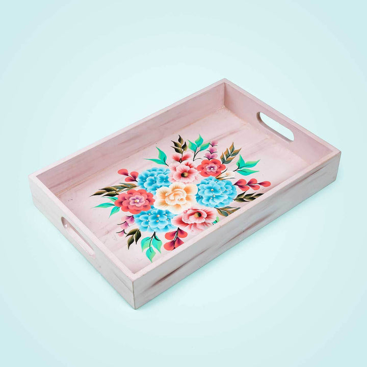 One Stroke Art Tray - Multicolor Florals