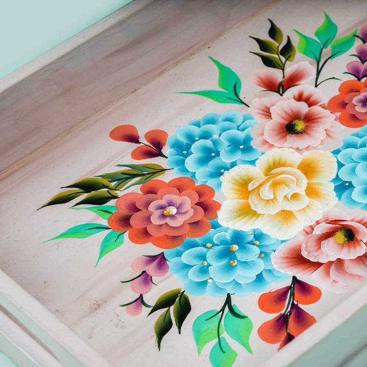 One Stroke Art Tray - Multicolor Florals - Zwende