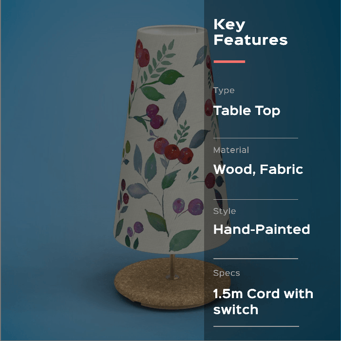 Hand-painted Long Cone Lamp