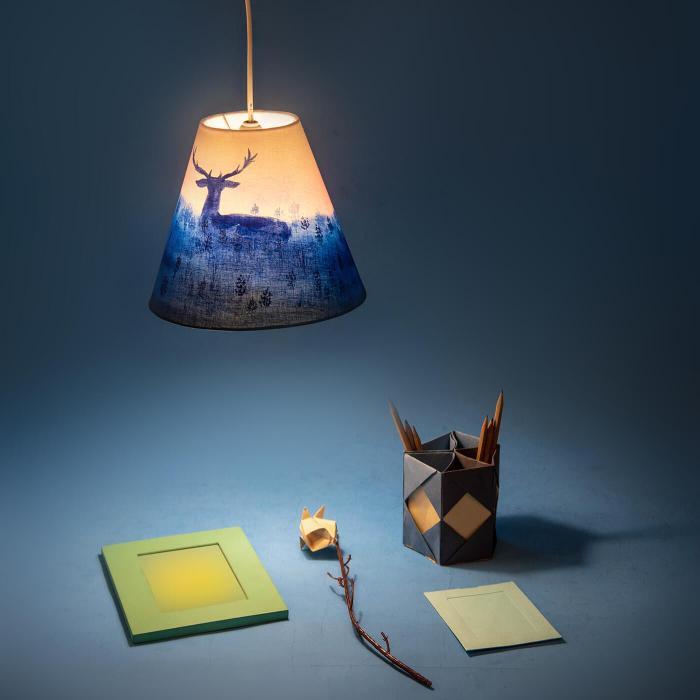 Hand-painted Hanging Cone Lamp