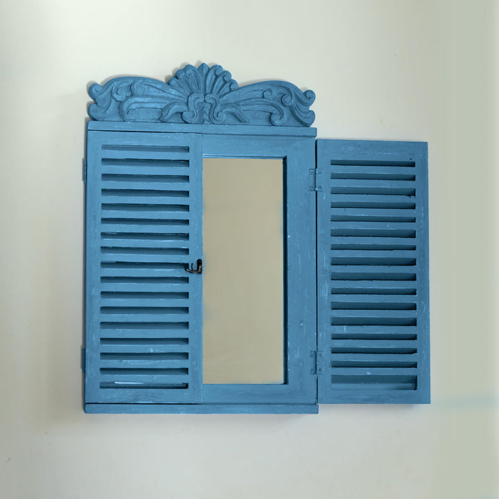 Small Ornate Carved Window Mirror