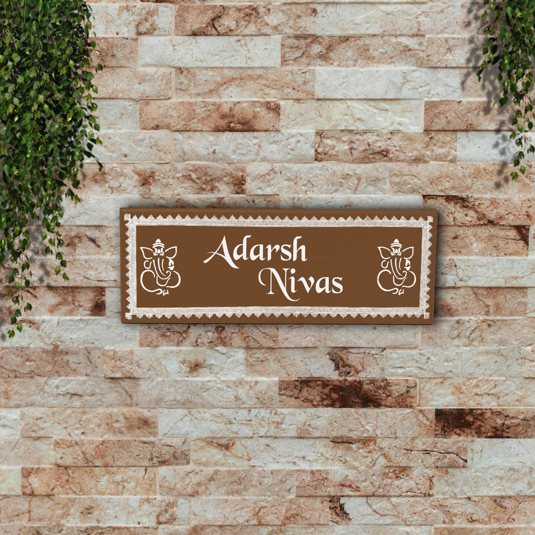 Aipan Art Name Board