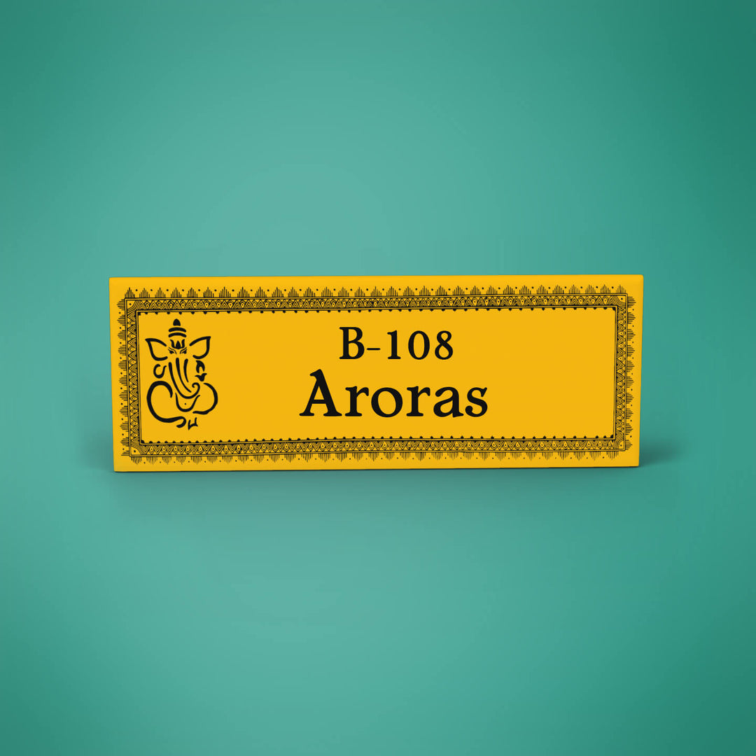 Aipan Art Name Board