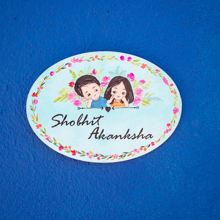 Oval Hand-painted Character Nameboard